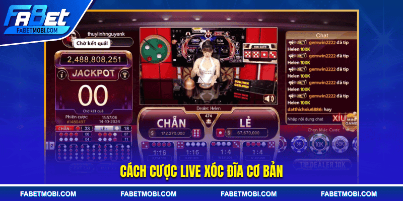 Cách cược live Xóc Đĩa cơ bản