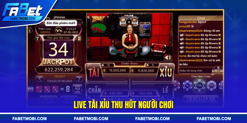 Live Tài Xỉu thu hút người chơi