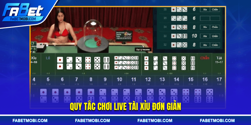 Quy tắc chơi live Tài Xỉu đơn giản